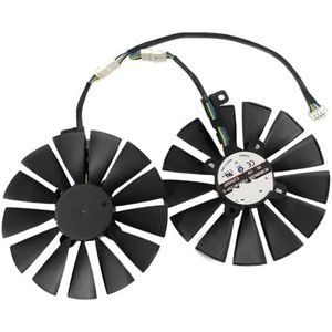 Grafische kaartventilator, video-GPU-koeler, 2 stuks, T129215SM, voor ASUS, ROG, STRIX RX 570, GAMING OC 8GB(FDC10M12S9-C)