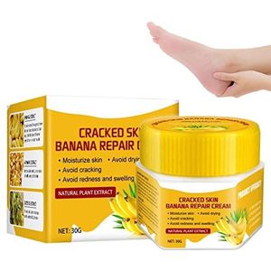Banana Repair Voetcrème,Anti-kraak Droge Voeten Balsem | 30 Gebarsten Hiel Moisturizer, Voetreparatie Hydraterende Verwijder Dode Huid, Voetverzorgingsproducten Voor Mannen Limitoll