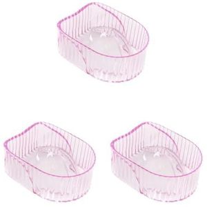 3 set Nail Soaking Bowl Nail Art Tool Manicure SPA Remover Acryl voor Home Salon Roze, 5.8x4.5x2.25 inch