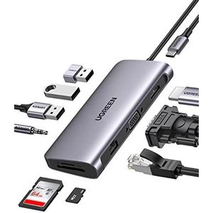 Ugreen 80133 interface hub USB 3.2 Gen 1 (3.1 Gen 1) Type-C 5000 Mbit/s Grijs
