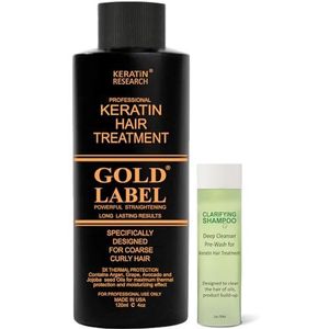 Gold Label 120 ml professionele resultaten Braziliaanse keratine blowout haar straightening behandeling met verhelderende shampoo verbeterd speciaal ontworpen voor krullend haar