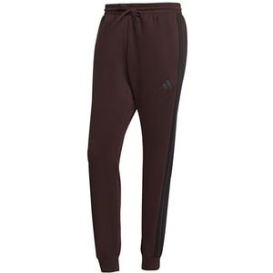 adidas - Essentials 3 Stripes - Joggingbroek - Zwart - Fleece