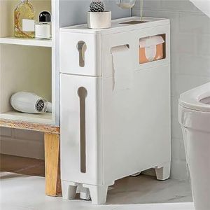 Opbergkast Badkamerkast Vrijstaand Wit Badkamer Opbergkast Badkamer Silm Hoekkast Plastic Badkamer Plank Toilet Kast Opbergruimte Badkamer Vloerkast Opbergmeubel (Size : 2-Tier)