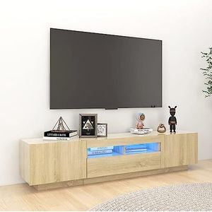 CBLDF TV Kast met LED Verlichting Sonoma Eiken 180x35x40 cm