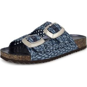 Nine West Tenli platte sandaal voor dames, blauw 420, 2 UK, Blauw 420, 35 EU