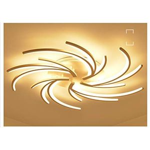 Eurotondisplay NEW 2042+5WJ LED plafondlamp met afstandsbediening lichtkleur / helderheid instelbaar acryl kap wit gelakt metalen frame