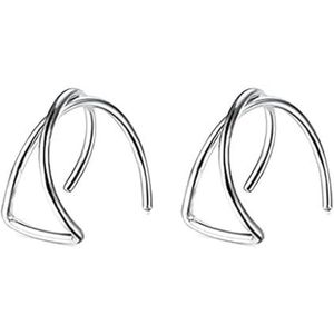 2-12 stks nep dubbele hoepel oorbellen set verstelbare oor manchetten clip op kraakbeen chirurgisch staal ster wrap oorbellen voor vrouwen mannen