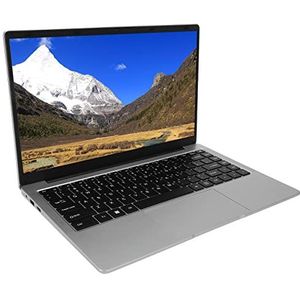 14,1-inch Zakelijke Laptop, FHD IPS 1920x1080 8GB DDR4 RAM-laptop voor Windows 10, Windows 11, 30W-camera aan Voorzijde, Bluetooth 4.0, 4100mAh-batterij, Intel Celeron (256GB EU-stekker)