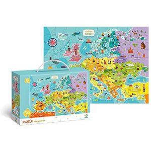 Kaart van Europa Jigsaw Puzzle voor kinderen van 5 jaar en ouder 100 stukjes voor kinderen Dodo educatief puzzelcadeau voor jongens en meisjes