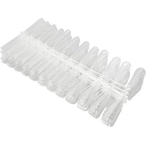 Fake Nail Tips, ABS DIY Clear False Nails Tips 240 Stks Volledige Dekking 12 Maten voor Manicure