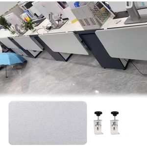 60 cm hoog privacyscherm for bureaus, geluiddicht privacypaneel onder bureau, scheidingsscherm for bureaus om lawaai en visuele afleidingen te verminderen(Light Gray,LxH 150x60cm)