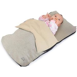 Deryan Air Traveller Babyreisbed met matras, babybed voor vliegtuigen en reizen, reisbed (vliegtuig), 2-in-1, stoel en bed, met draagtas en matras, 75 x 45 x 6 cm