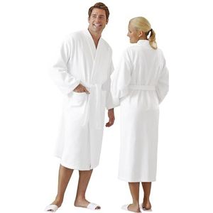 ZOLLNER badjas, katoen, S (andere beschikbaar), wit, kimono stijl