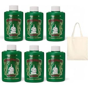 6x Borotalco, doos met talkpoeder 200 g + Joytaly bag
