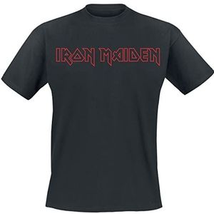 Iron Maiden Revised Logo T-shirt zwart M 100% katoen Band merch, Bands