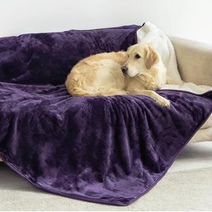 PAWBOSE Hondenbed, klein, medium en groot, afneembare overtrek, rustgevende mat voor honden, duurzaam, zacht en bont, met afneembare en wasbare hoes