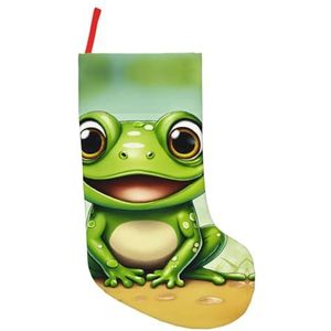 Groene Kikker Print Kerst Kousen,Vakantie Party Decoraties