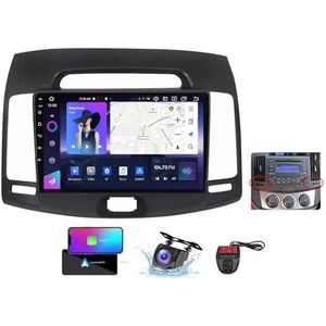 Android 13 Autoradio 9 Duim Touch Display Voor Hyundai Elantra 4 HD 2006-2012 Met Carplay Android Auto/GPS/4G WiFi/FM RDS DAB+/Buletooth 5.0/Bediening op het stuur + Camera en DVR(A,NF-5)
