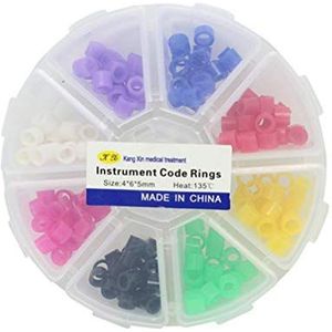 FARUTA 160 stks Dental Code Ringen Siliconen Instrument Code Ringen voor Ziekenhuis