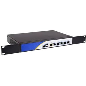 HSIPC Rackmount 1U N100 Quad Core Firewall Micro Appliance, Mini PC, 4G RAM 64G SSD, 6 RJ45 i226-V 2500M Port AES-NI Compatibel Met Pfsense Opnsense