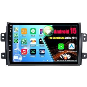 Android 15 Autoradio Voor Suzuki SX4 2006-2011 met Draadloze Carplay Android Auto, 10 Inch Autoscherm Soporta Bluetooth WIFI GPS FM/RDS(8Core(2+32GB))