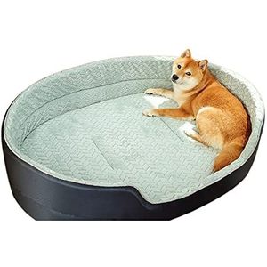 Hondenmand Pet Bed House Slaapbedden voor grote middelgrote kleine honden Zachte wasbare hondenkennelmat Huisdierbed (Color : Blue, Size : XXL-L110xW70cm)