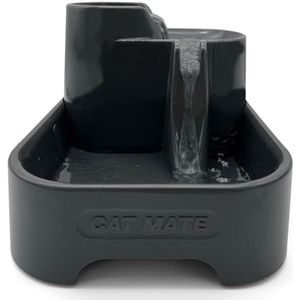 Cat Mate Cat Water Fountain UK automatische waterfontein voor kleine honden, meerdere niveaus, 2 l, met vervangbaar 3-traps filter, stil (schaduw)