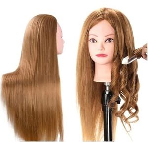 Synthetische haarmannequins van de beste kwaliteit, salonkapsalon, haarstylingtraining, hoofdhaaroefening en houder, haarstijloefening(Middle 4 no gift)