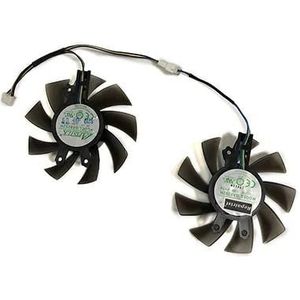 2 stuks/set FY08015M12LPA, T128015DU, VGA GPU-koeler, grafische kaartventilator voor GALAKURO GF-GTX1060 GTX 1660 Ti, RTX2070 2060 witte mini(GA82S2H)