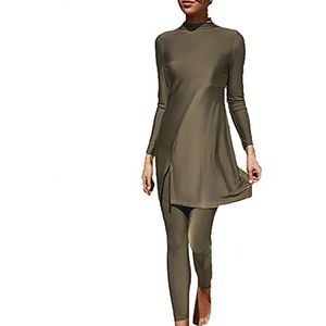 AllMonyba - Badmode - Groen - 2-delige Set - Modest Islamitisch Badpak