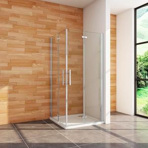 90x80x185 cm vouwdeur douchecabine, 6mm NANO veiligheidsglas