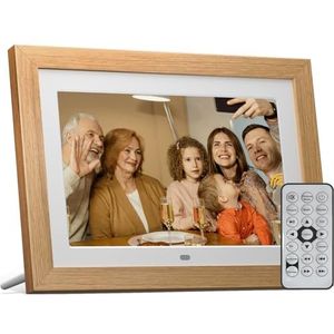 BWJBSW Digitale fotolijst, 10 inch, geen wifi, digitale fotolijst met afstandsbediening, HD-display foto en video, ondersteuning 256 GB SD-kaart, USB, automatische rotatie, automatisch aan/uit