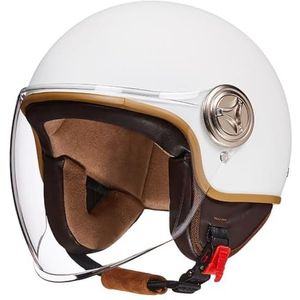 Scooterhelm, Jethelm, Bromfietshelm, Heren en Dames, Jethelm met Zonneklep, DOT/ECE Gecertificeerde Scooterhelm, Motorhelm, Jethelm met Vizier E