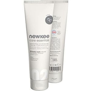 newkee douchegel naturel (150ml), Veganistisch, zonder parfum en geurstoffen, zachte reiniging & verzorging voor de huid van Manuel Neuer en Angelique Kerber.