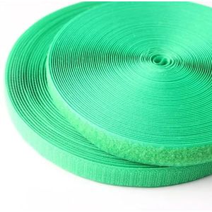 Nylon stof magische tape 1 paar 20 mm kleur bevestigingstape nylon niet-klevende gesp huishoudelijke deuren en ramen DIY naai-accessoires 2 m nylon stoffen tapes (kleur: groen, maat: 20 mm 2 m)