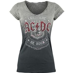 AC/DC Let There Be Rock T-shirt grijs-donkergrijs 4XL 100% katoen Band merch, Bands