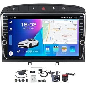 9"" Android 11 Multimedia Stereo Auto Video Speler Voor Peugeot 408 1 2012-2020 Ondersteunt Stuurbediening/Navigatie GPS FM RDS Radio/Carplay Android Auto/BT/Stuurbediening (Color : Black, Size : K40