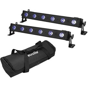 Eurolite Set 2x LED Bar-6 QLC RGBUV Bar Soft Bag