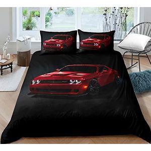 Amacigana Auto De Sport Beddengoedset voor eenpersoonsbed, dekbedovertrek A3,140 x 200 cm