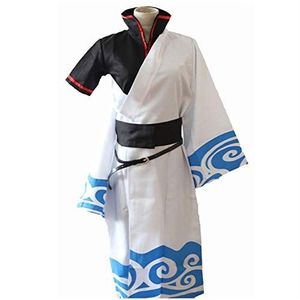 Anime Gintama Cosplay Costumes Sakata Gintoki Cosplay Costume Kimono Halloween Carnival Party Silver Soul Cosplay Costume Wigs XXL Only Costume