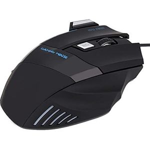 Gaming Muis, USB Wired Computer Muis, 7 Knoppen 5500DPI Verstelbare LED Backlit Professionele Gamer Muizen Ergonomische Computer Muis voor PC Laptop