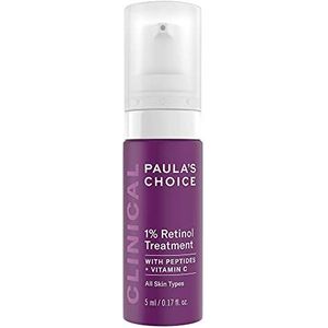 Paula's Choice CLINICAL Anti-Aging 1% Retinol Serum - Anti Rimpel, Lichte Huidverstevigende Crème voor het Gezicht - met Peptiden & Vitamine C - Alle Huidtypen - 5 ml