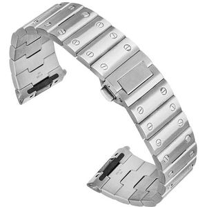 dayeer Quick Release Solid Rvs Horlogeband Voor Cartier Santos Wssa0010 Horlogeband heren Polsbandje Armband Horloges Band