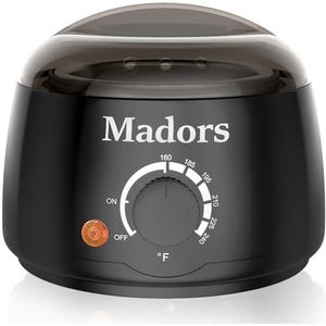 Madors Waxverwarmer, warme waxmachine voor ontharing van wax voor het hele lichaam thuis, bevat neushaarstick (10 stuks) + anti-slip ring (5 stuks)