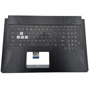 Laptoptoetsenbord Topcase Palmrest voor gaming voor FX705 FX705D FX705DT Crystal Keycaps met RGB-achtergrondverlichting(US backlit)