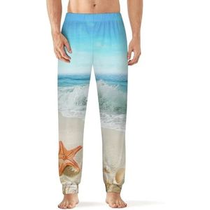 Sumer Beach heren pyjama broek zachte lange pyjama broek elastische nachtkleding broek 5XL
