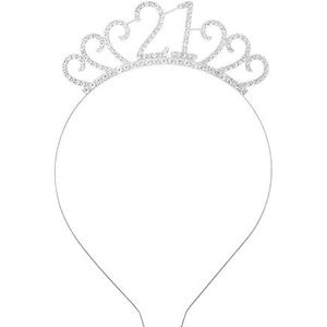 3-delige kroon haarband hoofddeksel, prinses kroon hoofdband for vrouwen, meisjes, bruiden, bruiloft, schoolbal, verjaardagsfeestje (Color : Age 21-Style 3_3Pcs)