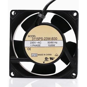 LMNCBVYA 3115PS-23W-B30 AC 230V Fan - 10/8W 50/60Hz, 80x80x38mm Solution