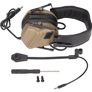 Tactische Militaire Headset, Jachthoofdtelefoon met Microfoon Geen Ruisonderdrukkingsfunctie Gehoorbeschermer Gehoorbescherming voor Militaire Spellen Buitensporten