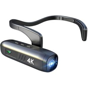 4K/30FPS Hoofdcamera Draagbare WiFi-videocamera Camcorder 120° groothoeklens Anti-shake Ingebouwde batterij APP-bediening